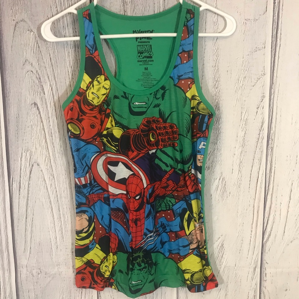 Green Marvel Superhero Tank Top